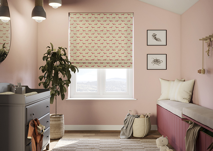 Emily Bond Peggy, Raspberry - Roman Blind - Image 3